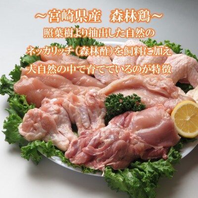 満腹!宮崎産森林鶏の5種セット[総重量約2.5kg]【A-0115】