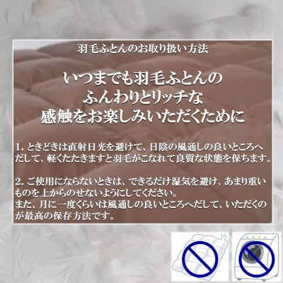 ブラウン系無地日本製羽毛合掛ふとんシングルサイズ(150cm×210cm)【MI087】