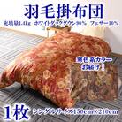 寒色系日本製羽毛掛ふとんシングルサイズ＜150cm×210cm＞【MI038】