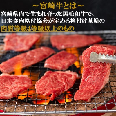 宮崎牛モモ焼肉と宮崎県産和牛小間切れ総量約500g【MI123】