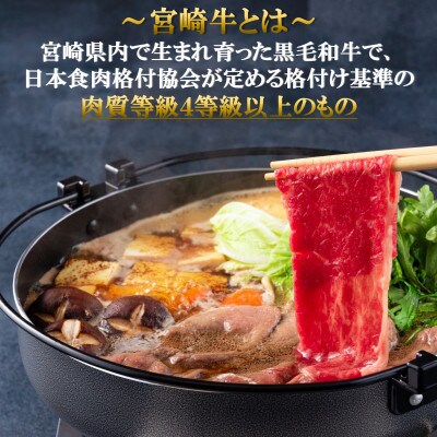 【期間限定小間切れ100g増量】宮崎牛ウデスライスと県産黒毛和牛小間切れ総量約600g【MI142】