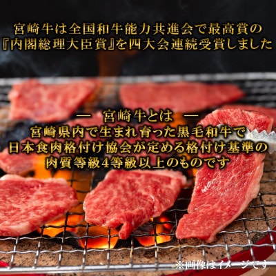 【数量限定】宮崎牛 4・5等級 希少部位三角バラ(カルビ)焼肉400g【MI172】(三股町)
