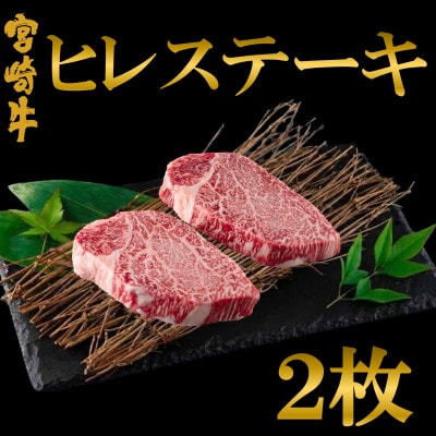 宮崎牛ヒレステーキ2枚(総量約240g)【MI766】(三股町)