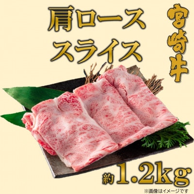 【11月より順次発送】A4等級以上宮崎牛肩ローススライス約1.2kg(三股町)【MI696-11】