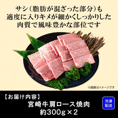 【12月より順次発送】A4等級以上宮崎牛肩ロース焼肉 約600g(三股町)【MI690-12】