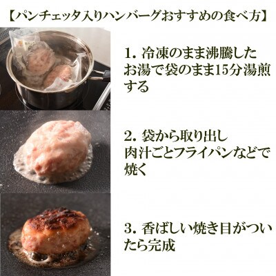 国産パンチェッタ入りハンバーグセット8個【MI743】