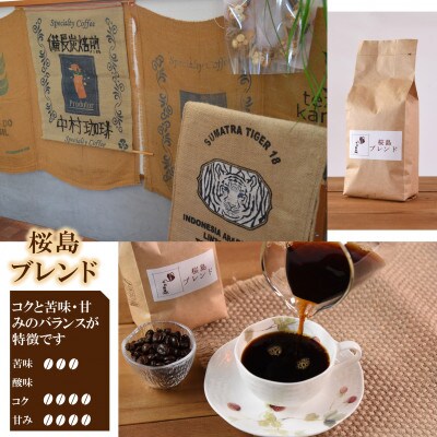 ブレンドコーヒー桜島　200g×2袋(中挽き)【MI484】