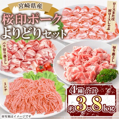 桜印ポークよりどりセット 約3.8kg(三股町)