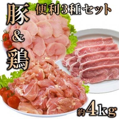 宮崎県産 豚肉鶏肉便利セット約4kg(三股町)【MI734】