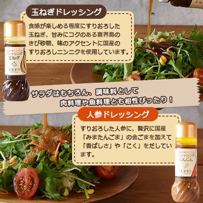 野菜が食べたくなるドレッシング2種(玉ねぎ、人参)セット(各1本)【MI420】