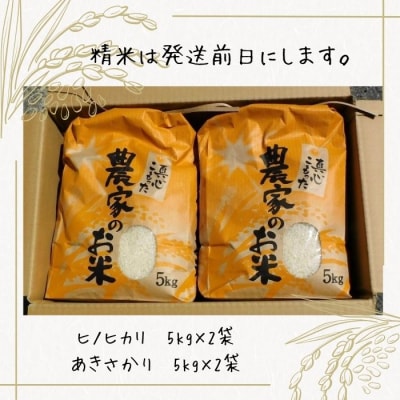 多度津町産ヒノヒカリ・あきさかり大容量食べ比べセット 20kg【A-99】