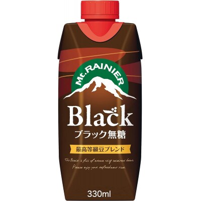マウントレーニア　ブラック無糖　330ml　12本入り
