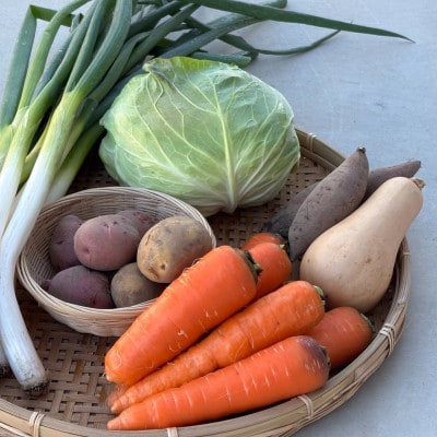 【Hello!農園直送】旬のおまかせ野菜セット(5～7品)　栽培期間中農薬・化学肥料不使用