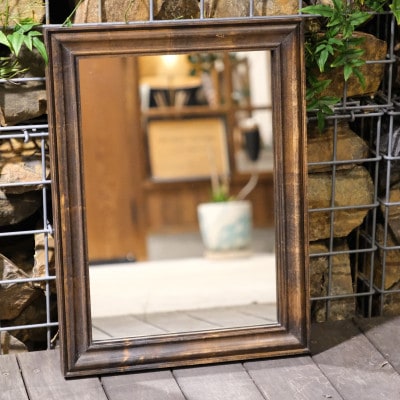 アメリカンデザイン　ウォールミラー　THE CIGAR LOUNGE【国産桧無垢材使用】