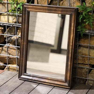 アメリカンデザイン　ウォールミラー　THE CIGAR LOUNGE【国産桧無垢材使用】