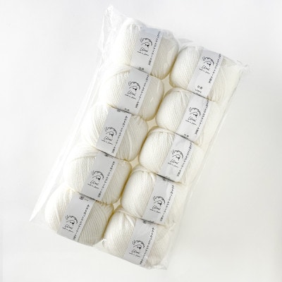 あみもねっと ウルグアイウール並太 1番色 10玉セット