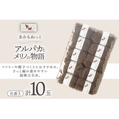 あみもねっと アルパカとメリノの物語 3番色 10玉セット