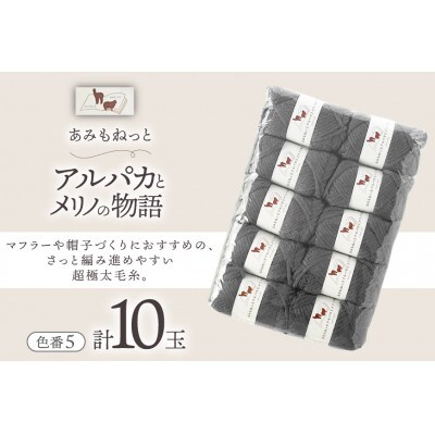 あみもねっと アルパカとメリノの物語 5番色 10玉セット