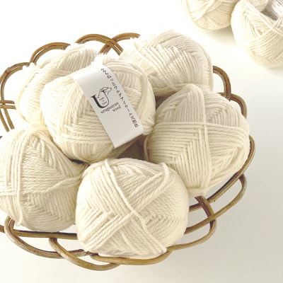 あみもねっと ウルグアイウール天然色 1番色 10玉セット