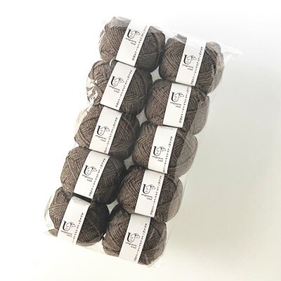 あみもねっと ウルグアイウール天然色 4番色 10玉セット