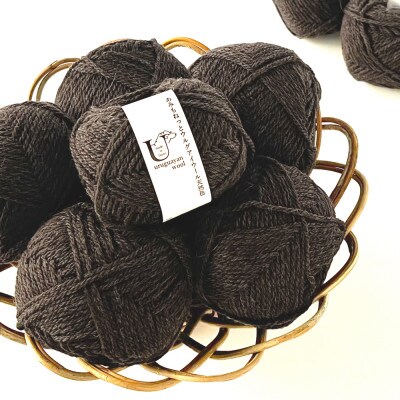 あみもねっと ウルグアイウール天然色 5番色 10玉セット