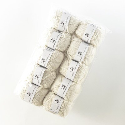 あみもねっと アルパカ天然色並太 1番色 10玉セット