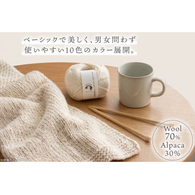 あみもねっと アルパカ天然色並太 1番色 10玉セット