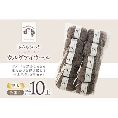 あみもねっと アルパカ天然色並太 4番色 10玉セット
