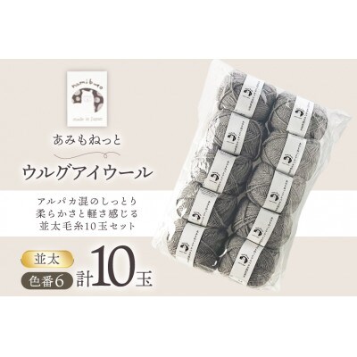 あみもねっと アルパカ天然色並太 6番色 10玉セット