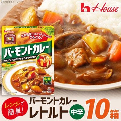 ハウス バーモントカレー 中辛 ×10個 レトルト食品  レンジ調理対応