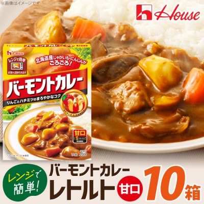 ハウス バーモントカレー 甘口 ×10個 レトルト食品 レンジ調理対応