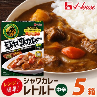 ハウス レトルトジャワカレー 中辛 ×5個 レトルト食品 レンジ調理対応