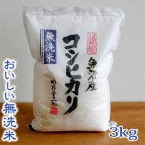 【令和4年産】【おいしい無洗米】お米マイスター厳選 魚沼産コシヒカリ100% 3kg