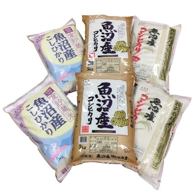 2019年10月発送開始『定期便』諸長 魚沼産米!こだわりの食べ比べセット30kg全6回