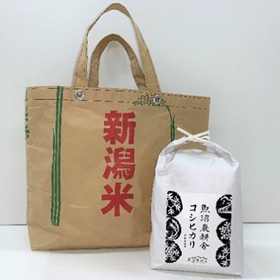 魚沼産コシヒカリ(精米)3kg 米袋エコバッグ付き
