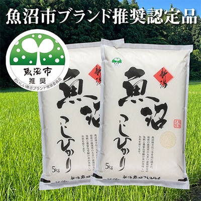 【毎月定期便】(魚沼ブランド推奨認定) 農家直送!魚沼産コシヒカリ(精米)10k(5k×2)全12回