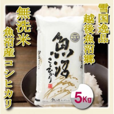 【令和8年産　先行受付】【雪国逸品　無洗米5kg】越後魚沼郷　魚沼産コシヒカリ