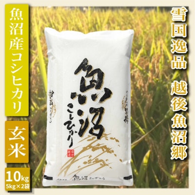 【雪国逸品 玄米10kg】越後魚沼郷 魚沼産コシヒカリ(5kg×2袋)