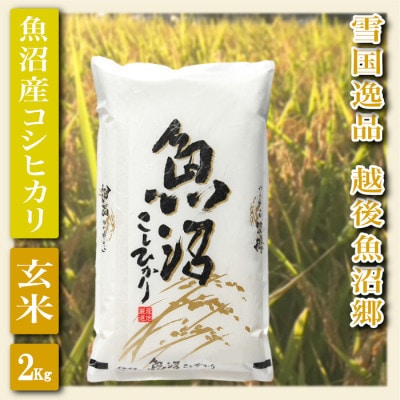 【毎月定期便】雪国逸品 玄米2kg　越後魚沼郷 魚沼産コシヒカリ全12回