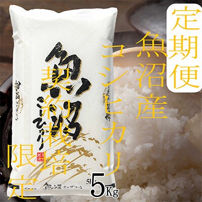 2023年11月発送開始『定期便』【雪国逸品 精米5Kg】越後魚沼郷 魚沼産コシヒカリ全12回