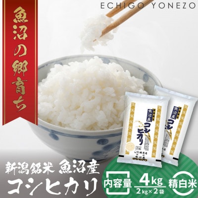 魚沼産コシヒカリ(精米)　4kg(2kg×2袋)