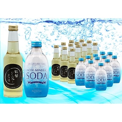 ノセミネラルソーダ300ml&能勢ジンジャーエール250ml(各12本入)