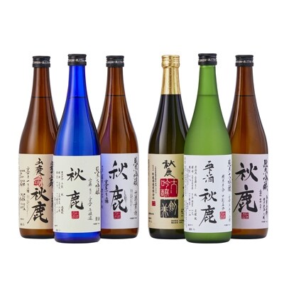 純米大吟醸45/純米大吟醸50/純米大吟醸 剣美/純米吟醸秋鹿/純吟無濾過原酒/山廃純米無濾過原酒