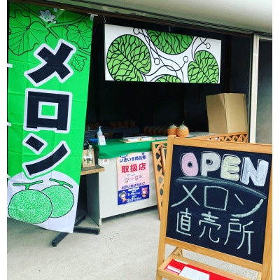 令和6年8月中旬以降発送予定!　大阪府能勢町産　青肉メロン『アールスメロン』1玉