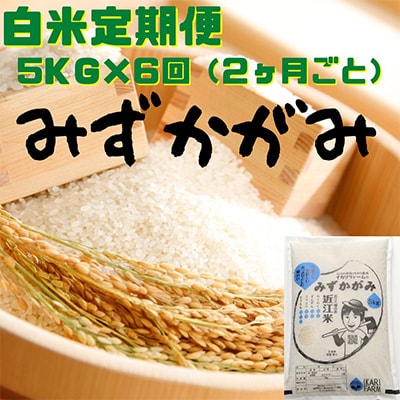 2023年4月発送開始『定期便』【お米定期便】みずかがみ　白米　5kg×6回(隔月お届け)全6回