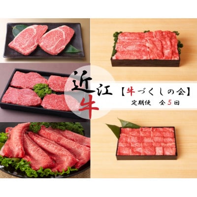 【毎月定期便】【近江牛 牛づくしの会】お肉の定期便全5回