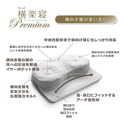 【医師がすすめる健康枕】もっと横楽寝/高め