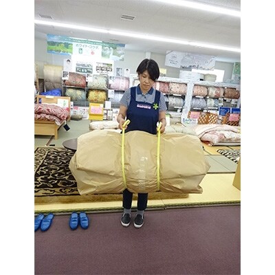 ジュニア用ふとん　掛敷セット(もめん綿入・青)