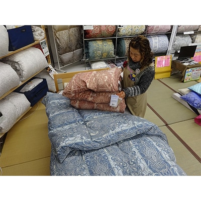 明治6年創業　ワタセのやわらか羽毛ふとん　ピンク