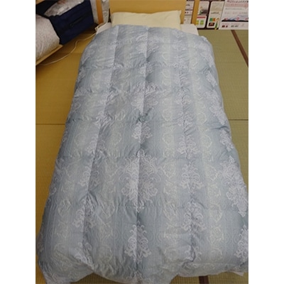 希少羽毛　アイダーダックダウン95% 300g入り　羽毛肌ふとん「セーヌ」　春夏用　ブルー